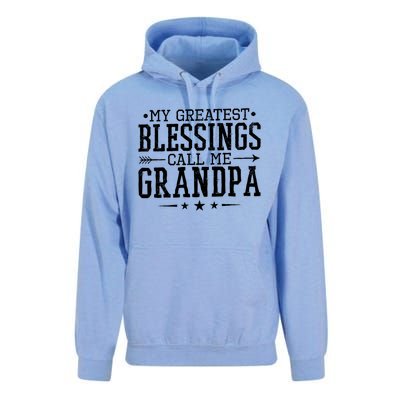 My Greatest Blessings Call Me Grandpa Grandparents Gift Unisex Surf Hoodie