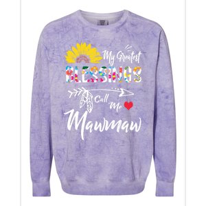 My Greatest Blessings Call Me Mawmaw Sunflower Cute Gift Colorblast Crewneck Sweatshirt