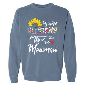 My Greatest Blessings Call Me Mawmaw Sunflower Cute Gift Garment-Dyed Sweatshirt