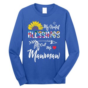 My Greatest Blessings Call Me Mawmaw Sunflower Cute Gift Long Sleeve Shirt