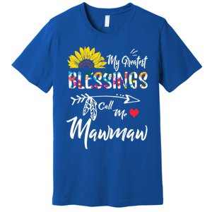 My Greatest Blessings Call Me Mawmaw Sunflower Cute Gift Premium T-Shirt