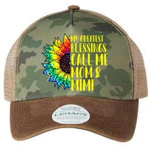 My Greatest Blessings Call Me Mom Mimi Sunflower Tie Dye Meaningful Gift Legacy Tie Dye Trucker Hat