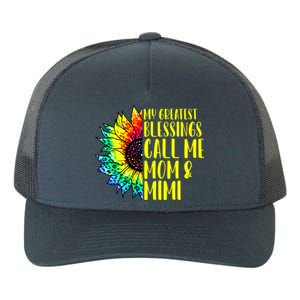 My Greatest Blessings Call Me Mom Mimi Sunflower Tie Dye Meaningful Gift Yupoong Adult 5-Panel Trucker Hat