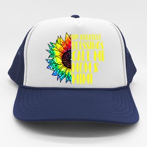 My Greatest Blessings Call Me Mom Mimi Sunflower Tie Dye Meaningful Gift Trucker Hat