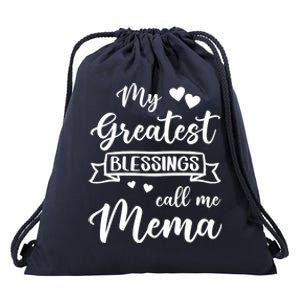 My Greatest Blessings Call Me Mema Gift Drawstring Bag