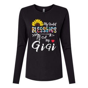 My Greatest Blessings Call Me Gigi Sunflower Meaningful Gift Womens Cotton Relaxed Long Sleeve T-Shirt