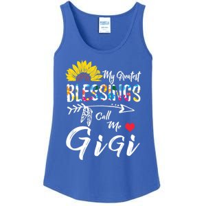 My Greatest Blessings Call Me Gigi Sunflower Meaningful Gift Ladies Essential Tank