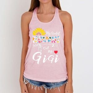 My Greatest Blessings Call Me Gigi Sunflower Meaningful Gift Women's Knotted Racerback Tank