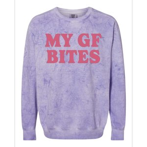 My Gf Bites Colorblast Crewneck Sweatshirt