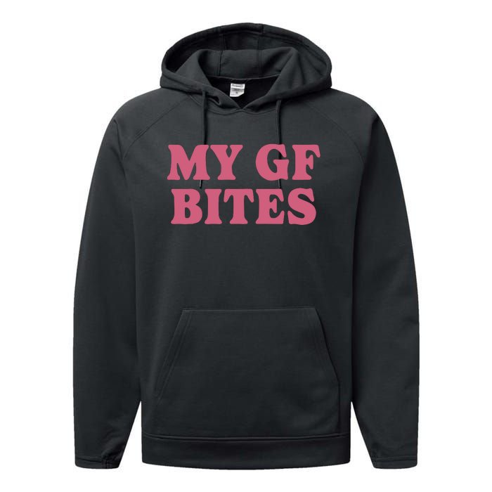 My Gf Bites Performance Fleece Hoodie