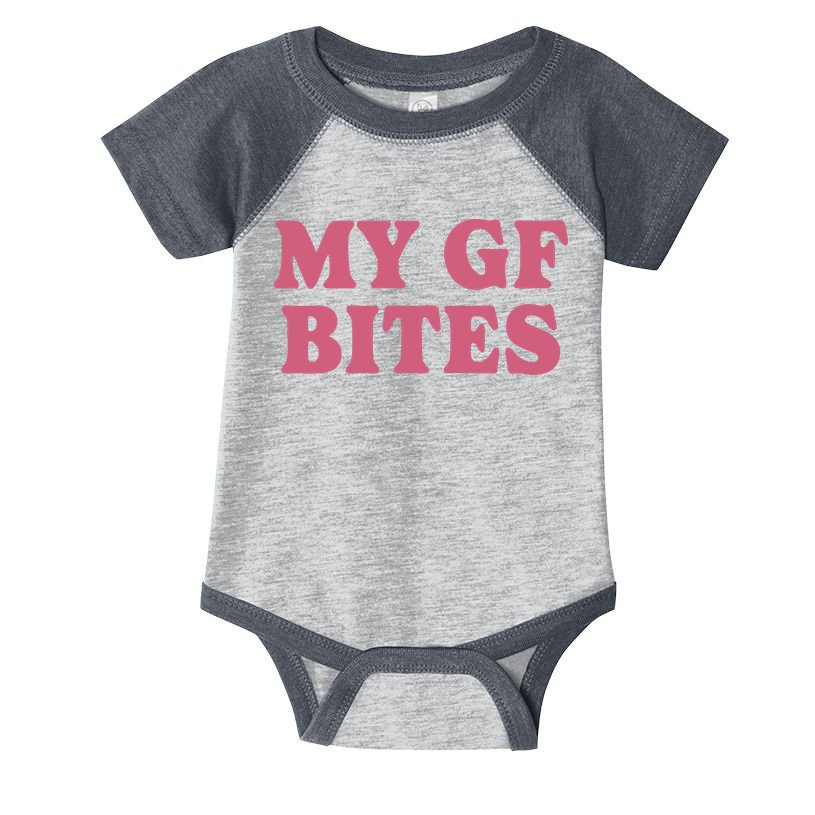 My Gf Bites Infant Baby Jersey Bodysuit