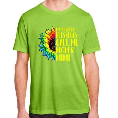 My Greatest Blessings Call Me Mom Mimi Sunflower Tie Dye Meaningful Gift Adult ChromaSoft Performance T-Shirt