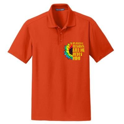 My Greatest Blessings Call Me Mom Mimi Sunflower Tie Dye Meaningful Gift Dry Zone Grid Polo