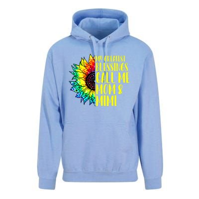 My Greatest Blessings Call Me Mom Mimi Sunflower Tie Dye Meaningful Gift Unisex Surf Hoodie