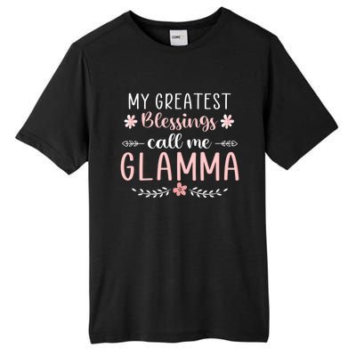 My Greatest Blessings Call Me Glamma Christmas Mama/grandma Gift Tall Fusion ChromaSoft Performance T-Shirt