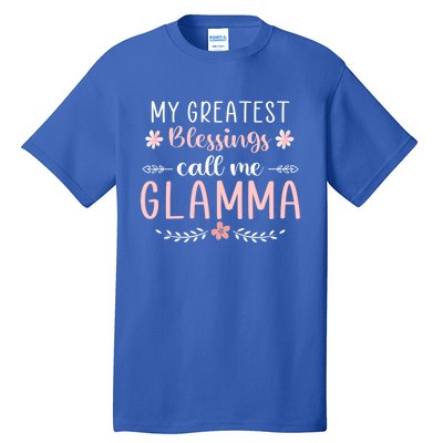 My Greatest Blessings Call Me Glamma Christmas Mama/grandma Gift Tall T-Shirt