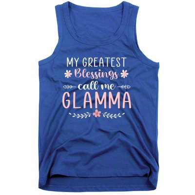 My Greatest Blessings Call Me Glamma Christmas Mama/grandma Gift Tank Top