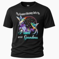 My Greatest Blessing Calls Me Mom And Grandma Hummingbird Funny Gift Cooling Performance Crew T-Shirt