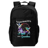 My Greatest Blessing Calls Me Mom And Grandma Hummingbird Funny Gift Backpack