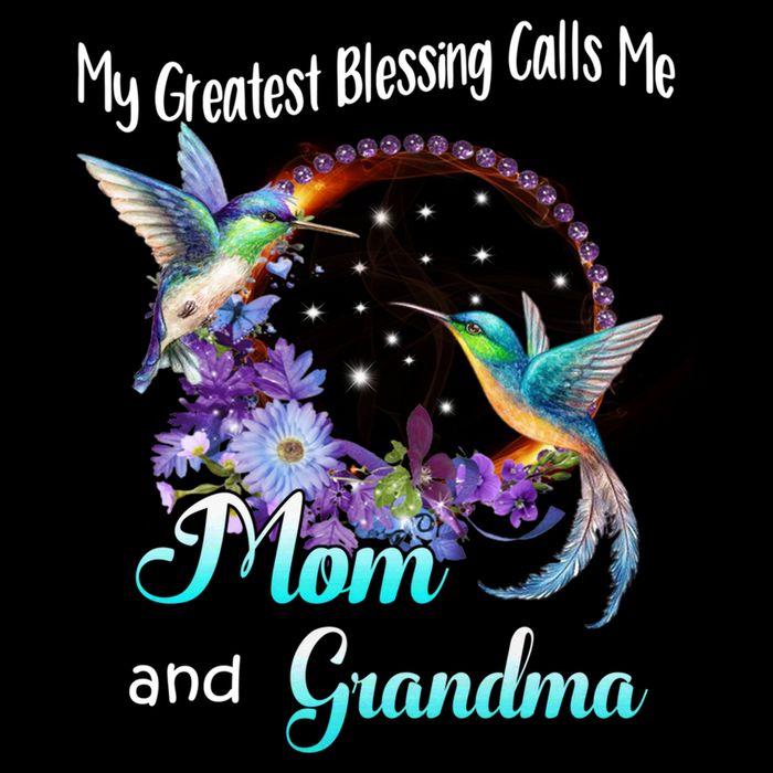 My Greatest Blessing Calls Me Mom And Grandma Hummingbird Funny Gift Backpack