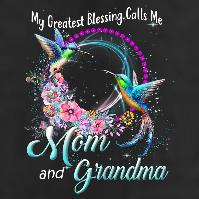 My Greatest Blessing Calls Me Mom And Grandma Hummingbirds Cute Gift Adult Drive Performance Visor