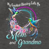 My Greatest Blessing Calls Me Mom And Grandma Hummingbirds Cute Gift Vector Backpack