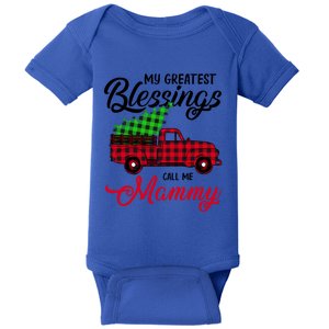 My Greatest Blessings Call Me Mammy Xmas Funny Gift Christmas Gift Baby Bodysuit