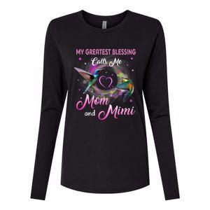 My Greatest Blessing Calls Me Mom And Mimi Gift Womens Cotton Relaxed Long Sleeve T-Shirt