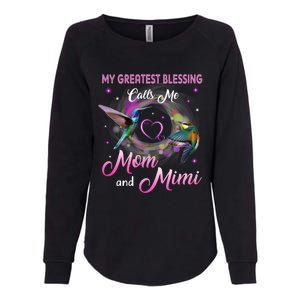 My Greatest Blessing Calls Me Mom And Mimi Gift Womens California Wash Sweatshirt