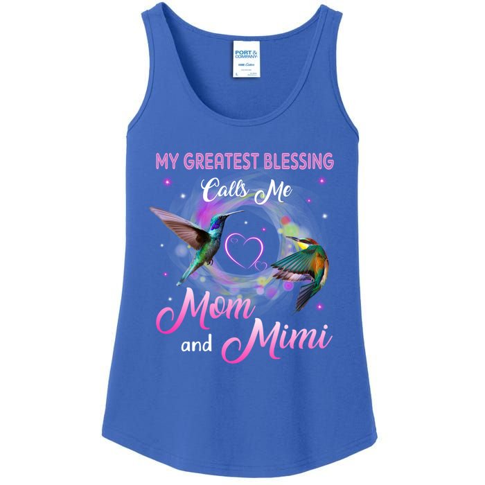 My Greatest Blessing Calls Me Mom And Mimi Gift Ladies Essential Tank