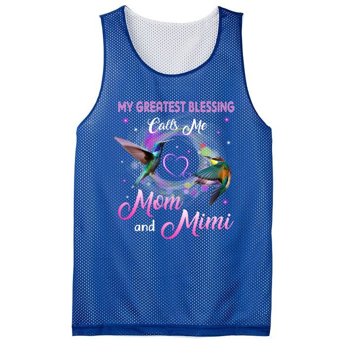 My Greatest Blessing Calls Me Mom And Mimi Gift Mesh Reversible Basketball Jersey Tank