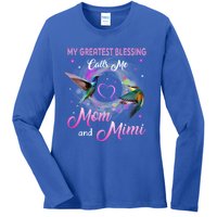 My Greatest Blessing Calls Me Mom And Mimi Gift Ladies Long Sleeve Shirt