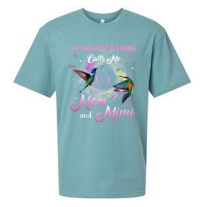 My Greatest Blessing Calls Me Mom And Mimi Gift Sueded Cloud Jersey T-Shirt