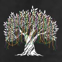 Mardi Gras Beads Tree Carnival Party Costume 7 Panel Mesh Trucker Snapback Hat