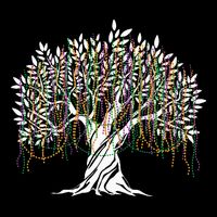 Mardi Gras Beads Tree Carnival Party Costume Drawstring Bag