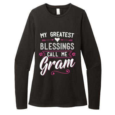 My Greatest Blessings Call Me Gram Gift Grandma Mom Surprise Gift Womens CVC Long Sleeve Shirt