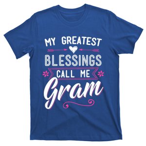 My Greatest Blessings Call Me Gram Gift Grandma Mom Surprise Gift T-Shirt