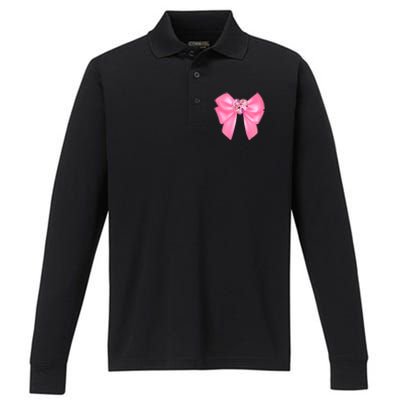 Magical Girl Bow Chibi Moon Crystal Bow Pink Performance Long Sleeve Polo