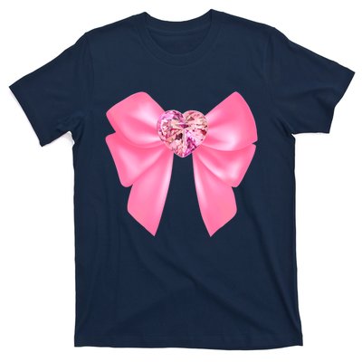 Magical Girl Bow Chibi Moon Crystal Bow Pink T-Shirt