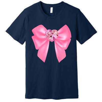 Magical Girl Bow Chibi Moon Crystal Bow Pink Premium T-Shirt