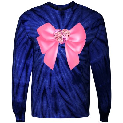 Magical Girl Bow Chibi Moon Crystal Bow Pink Tie-Dye Long Sleeve Shirt