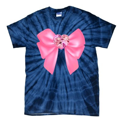 Magical Girl Bow Chibi Moon Crystal Bow Pink Tie-Dye T-Shirt