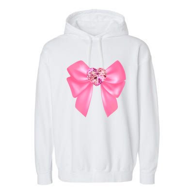 Magical Girl Bow Chibi Moon Crystal Bow Pink Garment-Dyed Fleece Hoodie