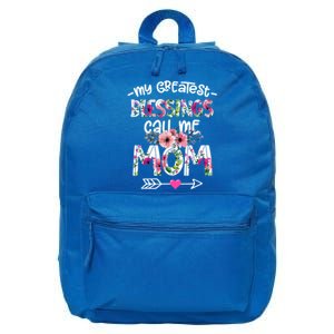 My Greatest Blessings Call Me Mom Mother's Day Gift 16 in Basic Backpack