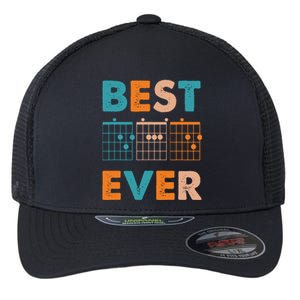 Musician Guitarist Best Dad Ever Fathers Day Flexfit Unipanel Trucker Cap