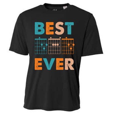 Musician Guitarist Best Dad Ever Fathers Day Cooling Performance Crew T-Shirt