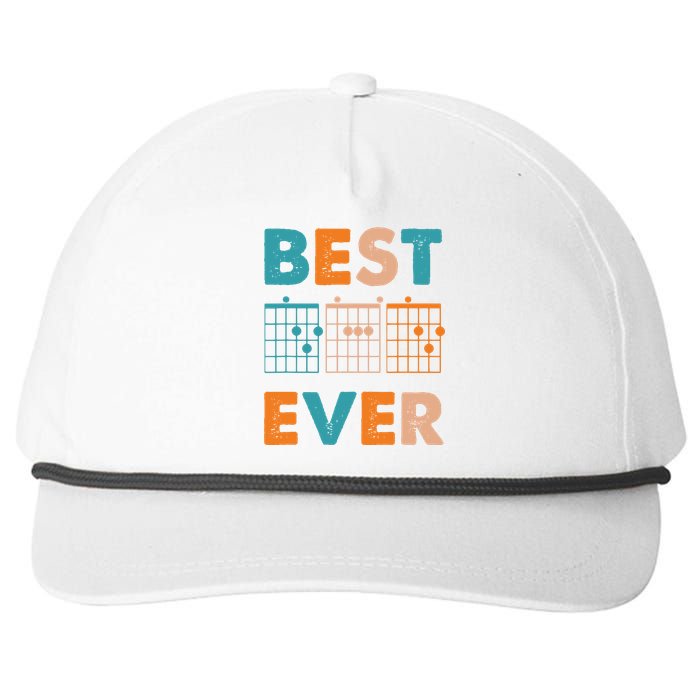 Musician Guitarist Best Dad Ever Fathers Day Snapback Five-Panel Rope Hat