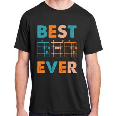 Musician Guitarist Best Dad Ever Fathers Day Adult ChromaSoft Performance T-Shirt