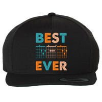 Musician Guitarist Best Dad Ever Fathers Day Wool Snapback Cap