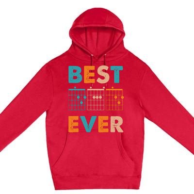 Musician Guitarist Best Dad Ever Fathers Day Premium Pullover Hoodie